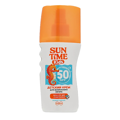 Детский крем для безопасного загара Sun Time Kids SPF 50 150 мл Биокон 1